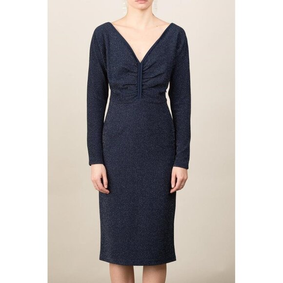 Rachel Comey Midnight Blue Long Sleeve Dress - Picture 1 of 12
